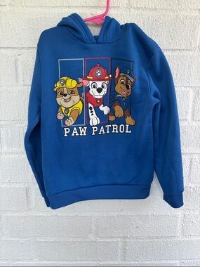 Paw Patrol Royal Blue Kids Pullover Hoodie with Character Graphic sz 8